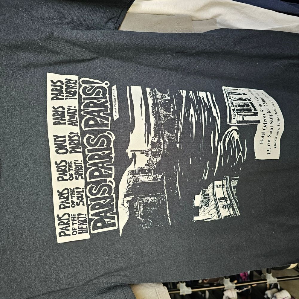 Gray Graphic T-Shirt with Paris Print 177